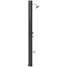 Outsunny 7.1FT Slolar Heated Outdoor Shower, 9.2 Gal Outdoor Solar Shower for Backyard Poolside Beach Spa