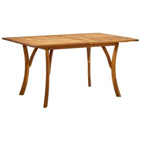 Patio Table 59.1"x35.4"x29.5" Solid Acacia Wood