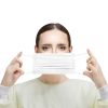 Face Masks Disposable One Size, White 4-Ply Polypropylene Disposable Face Masks 50 Pack