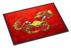 Seafood Sandwich Crab Shrimp Crawfish Doormat Front Door Mat Indoor Outdoor Rugs for Entryway, Non Slip Washable Low Pile, 24H X 36W