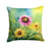 Kentucky Goldenrod in Watercolor Throw Pillow Machine Washable, Indoor Outdoor Decorative Pillow for Couch, Bed or Patio, 18Hx18W