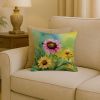 Kentucky Goldenrod in Watercolor Throw Pillow Machine Washable, Indoor Outdoor Decorative Pillow for Couch, Bed or Patio, 18Hx18W