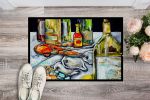 NEW Sit A Spell Seafood Dinner Doormat Front Door Mat Indoor Outdoor Rugs for Entryway, Non Slip Washable Low Pile, 18H X 27W
