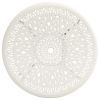 Patio Table White 35.4"x35.4"x29.1" Cast Aluminum