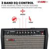 5 Core Guitar Amp 50 Watt Electric Amplifier w Built in 8" Speaker Portable Mini Amps w Aux