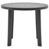 Patio Table Anthracite 35" Plastic