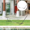 Outsunny Portable Hammock Stand with Adjustable Steel Stand, Portable and Heavy Duty for Indoor Outdoor Use, Black