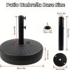 50LBs Round Umbrella Base Water Filled Steel Umbrella Stand, Heavy Duty Filled Umbrella Base Stand for Outdoor, Patio, Garden, Lawn