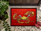 NEW Seafood Sandwich Crab Shrimp Crawfish Doormat Front Door Mat Indoor Outdoor Rugs for Entryway, Non Slip Washable Low Pile, 18H X 27W