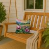 Louisiana Magnolias in Watercolor Throw Pillow Machine Washable, Indoor Outdoor Decorative Pillow for Couch, Bed or Patio, 14Hx14W