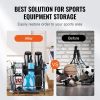 VEVOR Golf Storage Garage Organizer, 2 Golf Bag Stand Holder and Other Sports Equipment Storage Rack, Rolling Ball Cart on Wheels