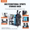 VEVOR Golf Storage Garage Organizer, 2 Golf Bag Stand Holder and Other Sports Equipment Storage Rack, Rolling Ball Cart on Wheels