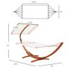Outsunny Arc Hammock 2-Person Outdoor with Canopy Stand, Extra Wide Backyard Swing Chair, Relaxing