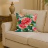 Alabama Camellia in Watercolor Throw Pillow Machine Washable, Indoor Outdoor Decorative Pillow for Couch, Bed or Patio, 14Hx14W