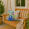 Texas Bluebonnets in Watercolor Throw Pillow Machine Washable, Indoor Outdoor Decorative Pillow for Couch, Bed or Patio, 18Hx18W