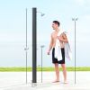 Outsunny 7.1FT Slolar Heated Outdoor Shower, 9.2 Gal Outdoor Solar Shower for Backyard Poolside Beach Spa