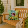 Kentucky Goldenrod in Watercolor Throw Pillow Machine Washable, Indoor Outdoor Decorative Pillow for Couch, Bed or Patio, 18Hx18W