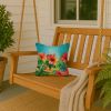 Hawaii Hawaiian Hibiscus in Watercolor Throw Pillow Machine Washable, Indoor Outdoor Decorative Pillow for Couch, Bed or Patio, 14Hx14W