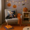 Chihuahua Puppy Halloween Throw Pillow Machine Washable, Indoor Outdoor Decorative Pillow for Couch, Bed or Patio, 14Hx14W