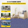 VEVOR Deep Blue Marine Carpet 6 ft x 18 ft Marine Carpeting Marine Grade Carpet for Boats with Waterproof Back Outdoor Rug for Patio Porch Deck Garage