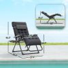 Outsunny Zero Gravity Recliner Chair with Cup Holder Cushion Foldable Black