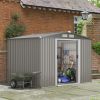 8 x 6 Feet Galvanized Steel Storage Shed for Garden Yard