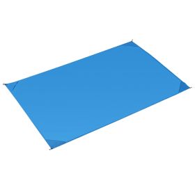 Portable Beach Blanket 4.6’ x 6.6’ Waterproof Foldable Camping Rug Pocket Sandproof Picnic Mat for Camping Picnic Hiking Grass Travel (Option: PicnicMatBlue)