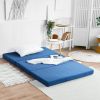 4'' Adult Tri-Fold Memory Foam Mattress, Blue, Narrow Twin