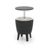 Outdoor Cooler Bar Table with Telescopic Tabletop for Beer and Wine