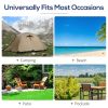 Tanning Chair, 2-in-1 Beach Lounge Chair & Camping Chair w/ Pillow & Pocket, Adjustable Chaise for Sunbathing Outside, Patio, Poolside, Navy