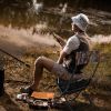 Foldable Fishing Chair With Backrest for Camping Hiking